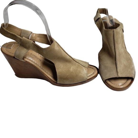 Barbara Barbieri beautiful 100% Sueded leather made in Italy wedge sandals. - Picture 8 of 12